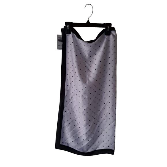 NWT Black & White Star Print Solid Border 100% Silk Square Scarf - Size 27"X27" - Picture 3 of 11